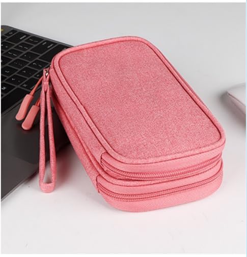 HORNO Travel Cord Organizer,Electronics Accessories Organizer Pouch Bag for Charger,USB Cable,Business Travel Gadget Bag (Pink) - Image 5