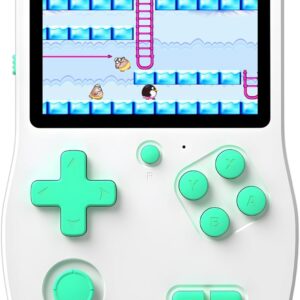32 Bit Handheld Games for Kids Preloaded 139 Video Games, Portable Video Gaming Player with 3.0" IPS Screen and Rechargeable Battery, Mini Travel Games Electronic Gifts Toys for Boys Girls, White