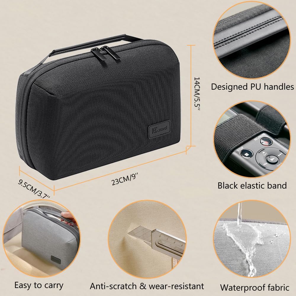 Kaxich Travel Electronics Organizer, Electronics Accessories Bag Portable Cable Organizer Case Waterproof Universal for Adapters Memory Cards, USB Cables (Beige) - Image 3