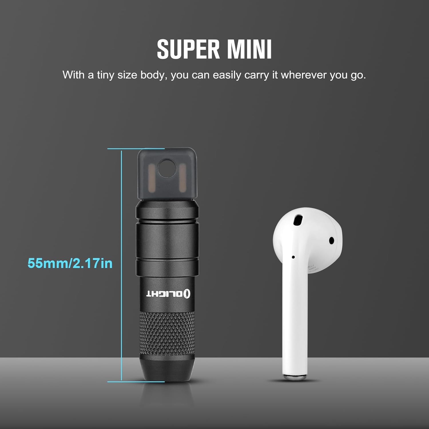 OLIGHT IMINI 2 EDC Rechargeable Keychain Flashlight, 50 Lumens Compact and Portable Mini LED Keyring Lights with Built-in Battery Ideal for Everyday Carry and Emergencies (Black) - Image 6