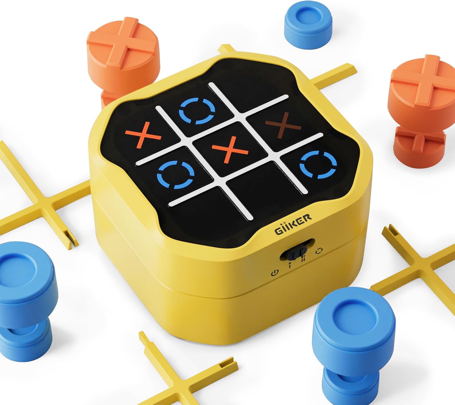 GiiKER Tic Tac Toe Bolt Game, Original 3-in-1 Handheld Puzzle Game Console, Portable Travel Games for Car Ride, Board Games for Kids and Adults, Birthday Gifts Easter Basket Stuffers for Ages 3+
