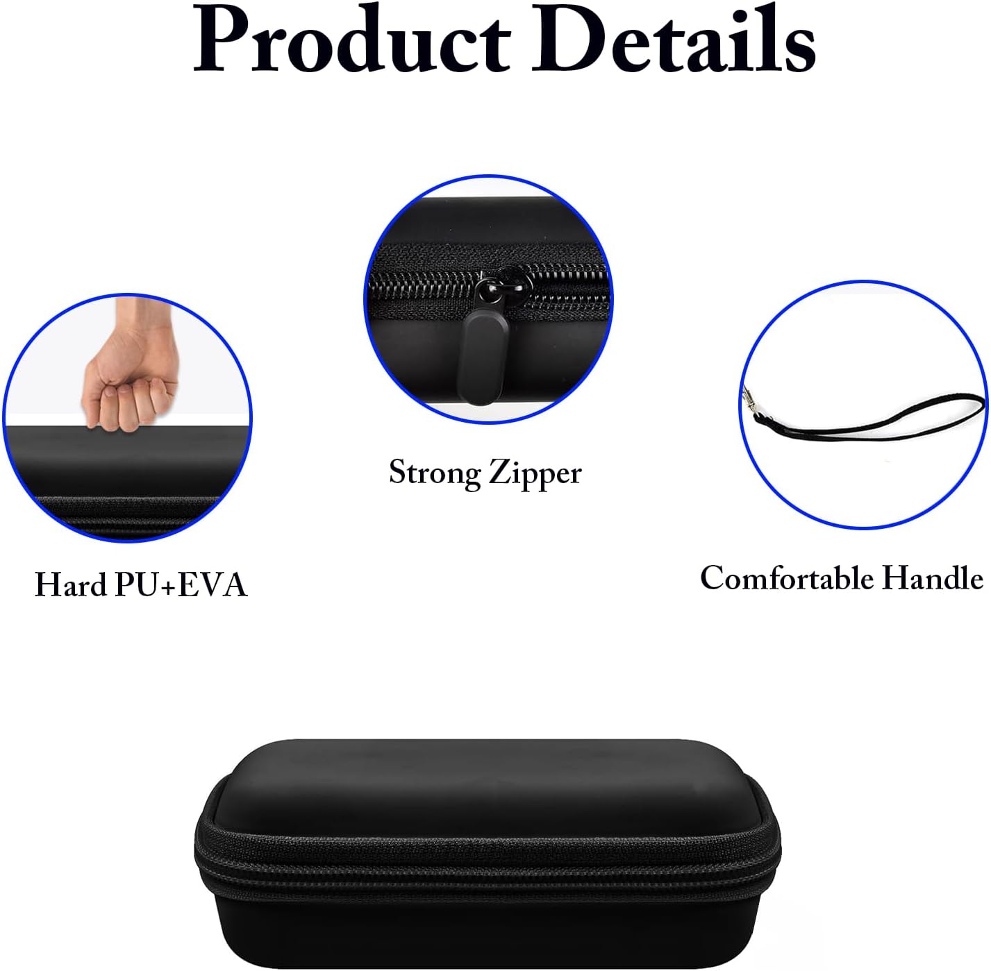 Travel Case for UCOMX/Anker MagGo 3-in-1 Charging Station, Magnetic Foldable Station Storage Holder Bag, Cable Charger Organizer Case for Apple Watch Fast Charger Cable and Adapter, Box Only(Black) - Image 3