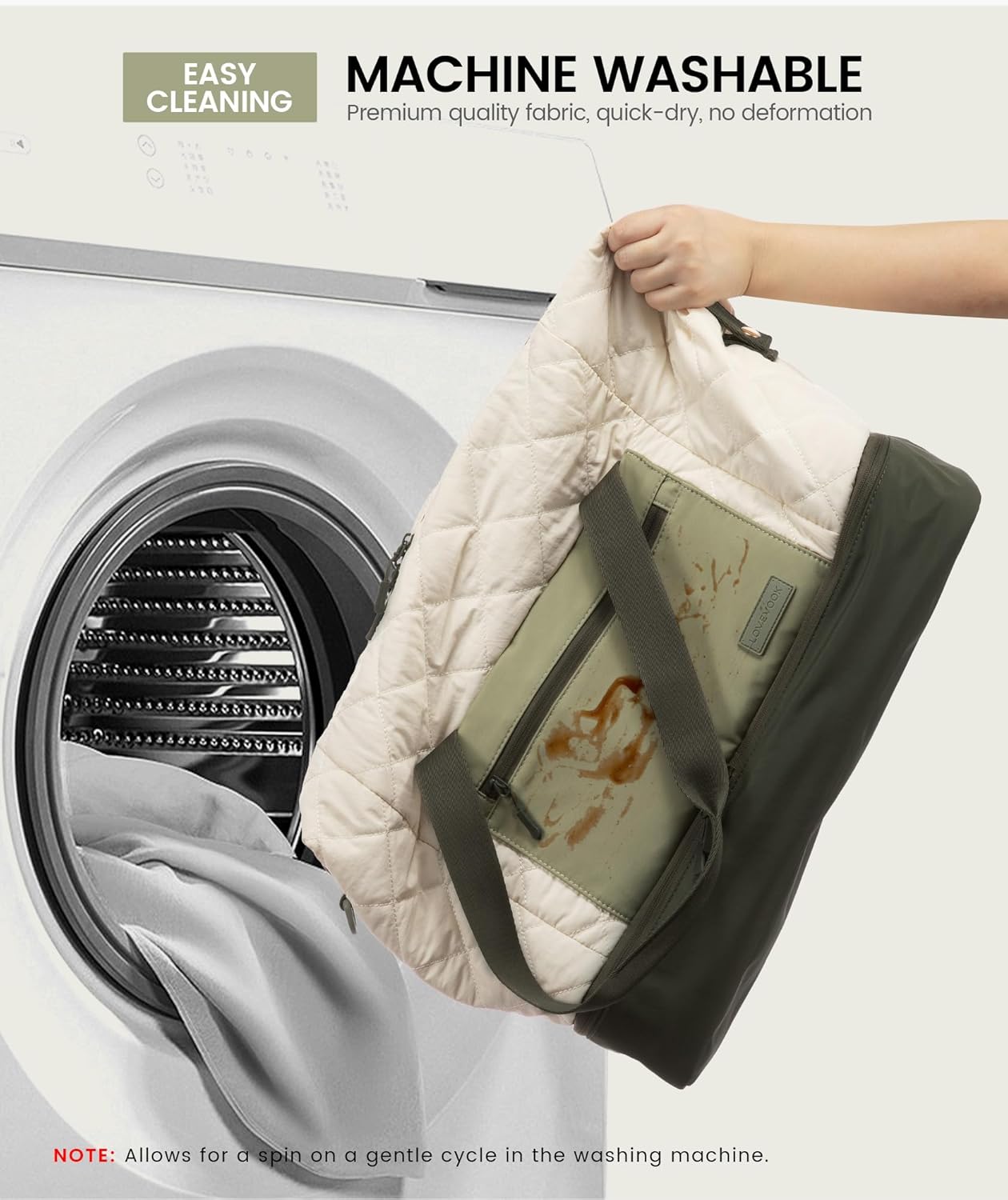 LOVEVOOK Weekender Bags for Women, Puffer Travel Duffel Bags for Woman, Large Hospital Bag for Women Labor Delivery with Shoe Compartment, Carry On Overnight Bag, Personal Item Travel Bag for Airplane - Image 8