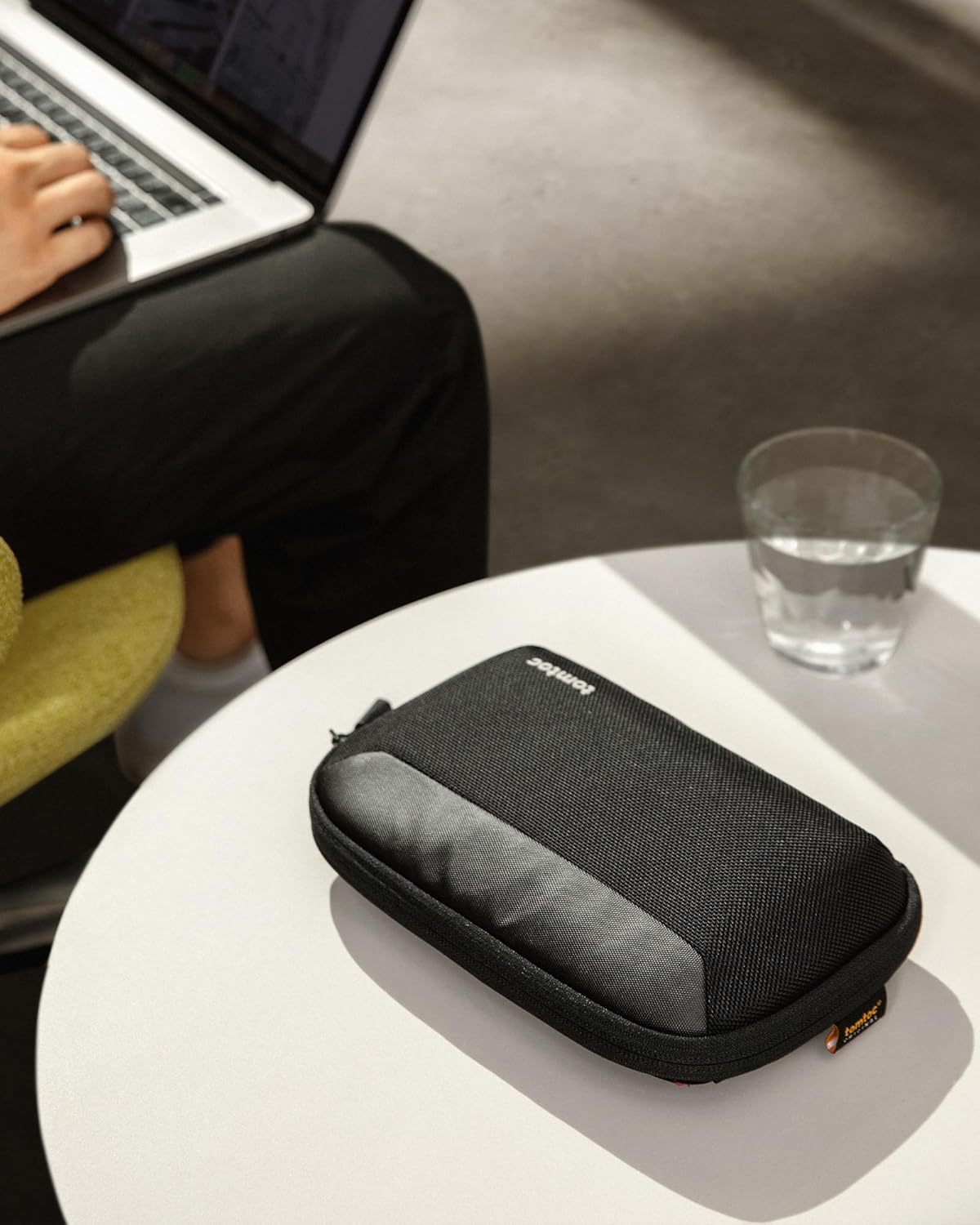tomtoc Travel Cable Organizer Pouch, Electronics Accessories Organizer Portable Waterproof Double Accessories Carry Case for Cord, Charger, Cables, USB Drive, Black - Image 8