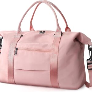 TOPBAG Travel Duffle Bag, Waterproof Weekender Bag Carry On Tote Bags for Women, Duffel Bag Sport Gym Bag for Men, Hospital Bag for Labor and Delivery, Overnight Bag Luggage Bag with Trolley Sleeve