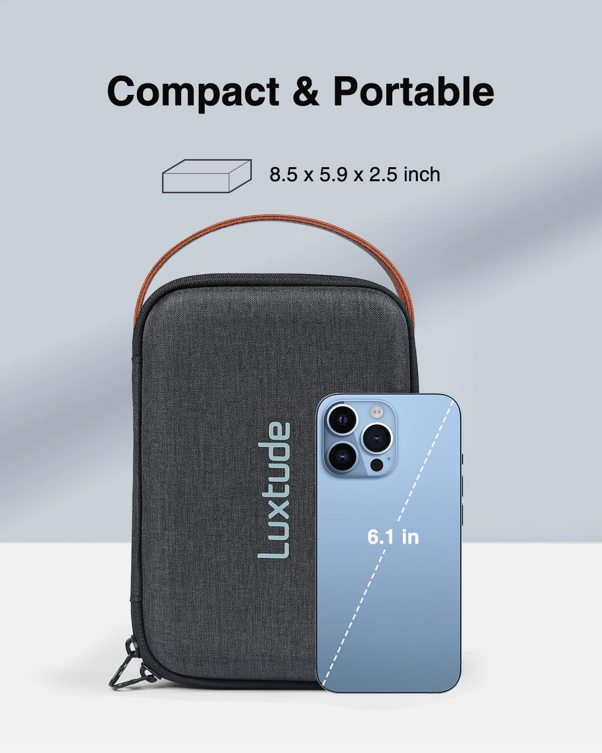 Luxtude Electronics Organizer Travel Case, Tech Organizers Travel Case, Hard Charger Organizers, Portable Cable Organizer, Travel Essentials for Charger/Mouse/Cash/Card/Pen, Tech Gifts - Image 4