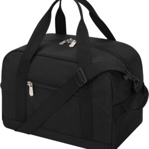 Small Gym Bag Carry On Bag - 12 in Mini Duffle Bag Lightweight for Overnight Travel(Black)