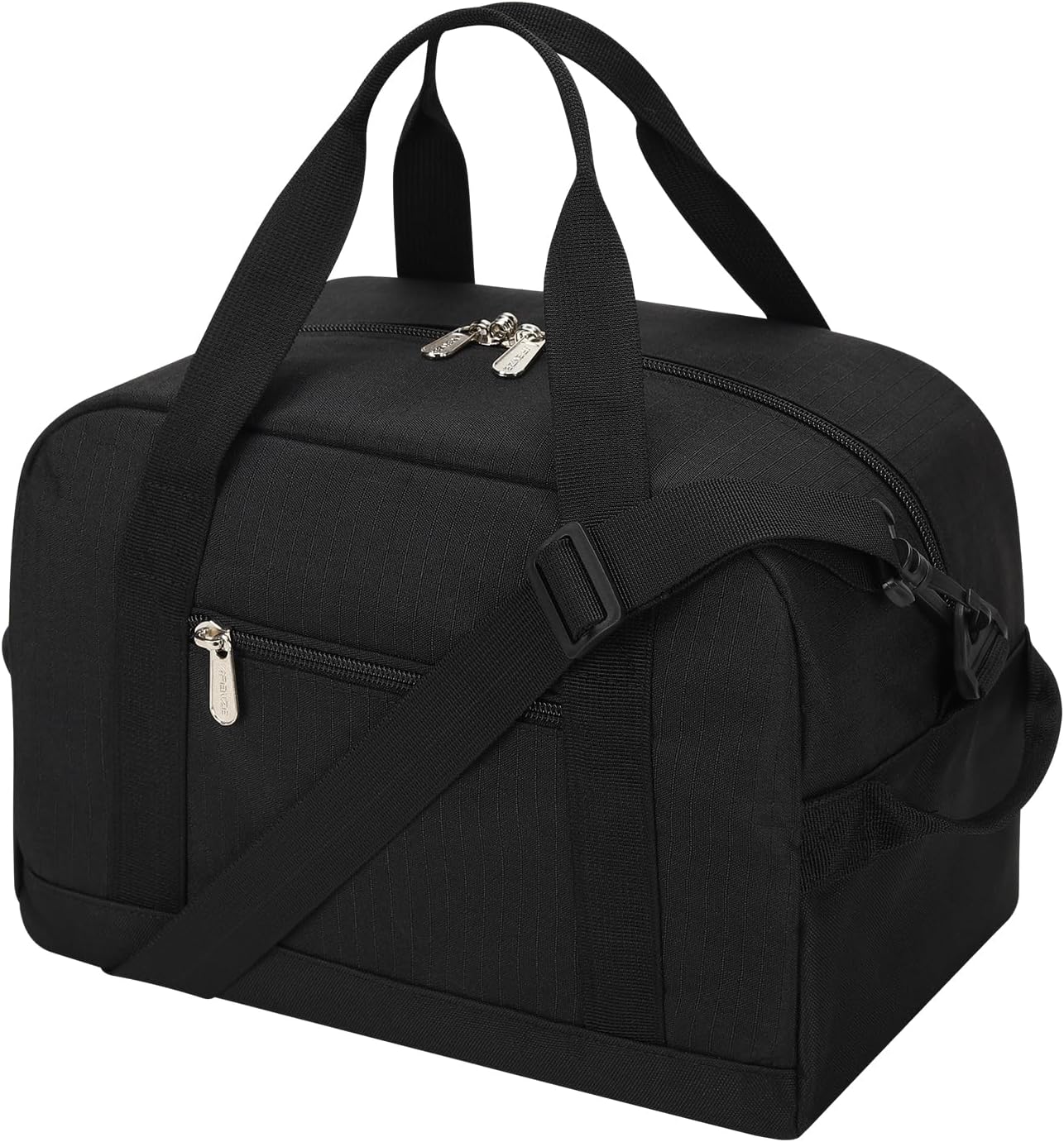 Small Gym Bag Carry On Bag - 12 in Mini Duffle Bag Lightweight for Overnight Travel(Black)
