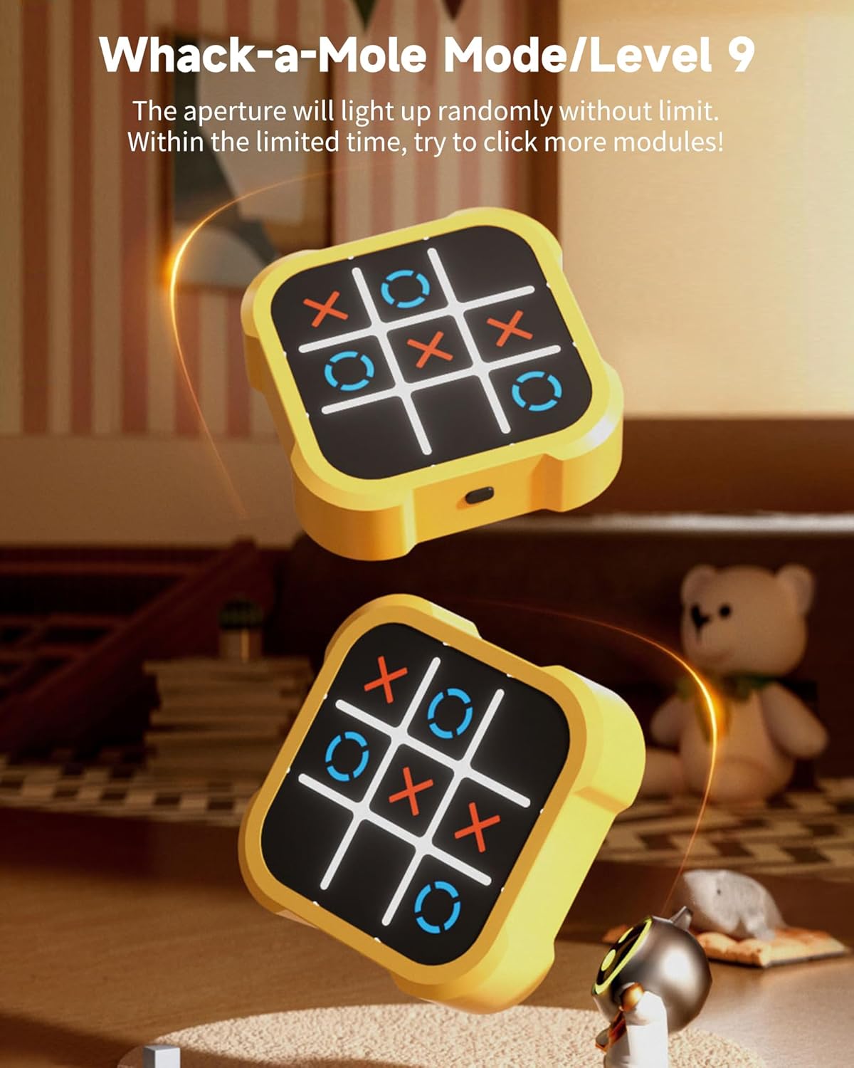 Tic Tac Toe Bolt Game, Electronic 4-in-1 Handheld Puzzle Game Console, Portable Infinite TicTacToe Travel Game for Educational and Memory Growth, Family, Toys Board Games for Kids and Adults - Image 6