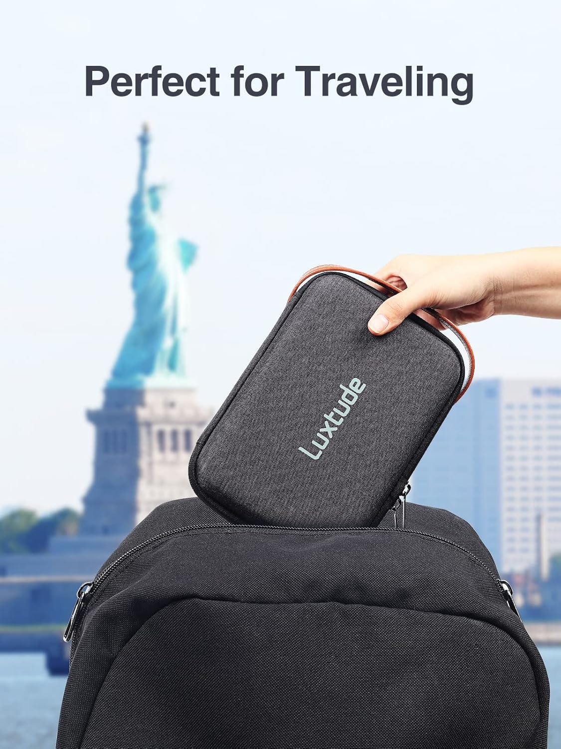 Luxtude Electronics Organizer Travel Case, Tech Organizers Travel Case, Hard Charger Organizers, Portable Cable Organizer, Travel Essentials for Charger/Mouse/Cash/Card/Pen, Tech Gifts - Image 8