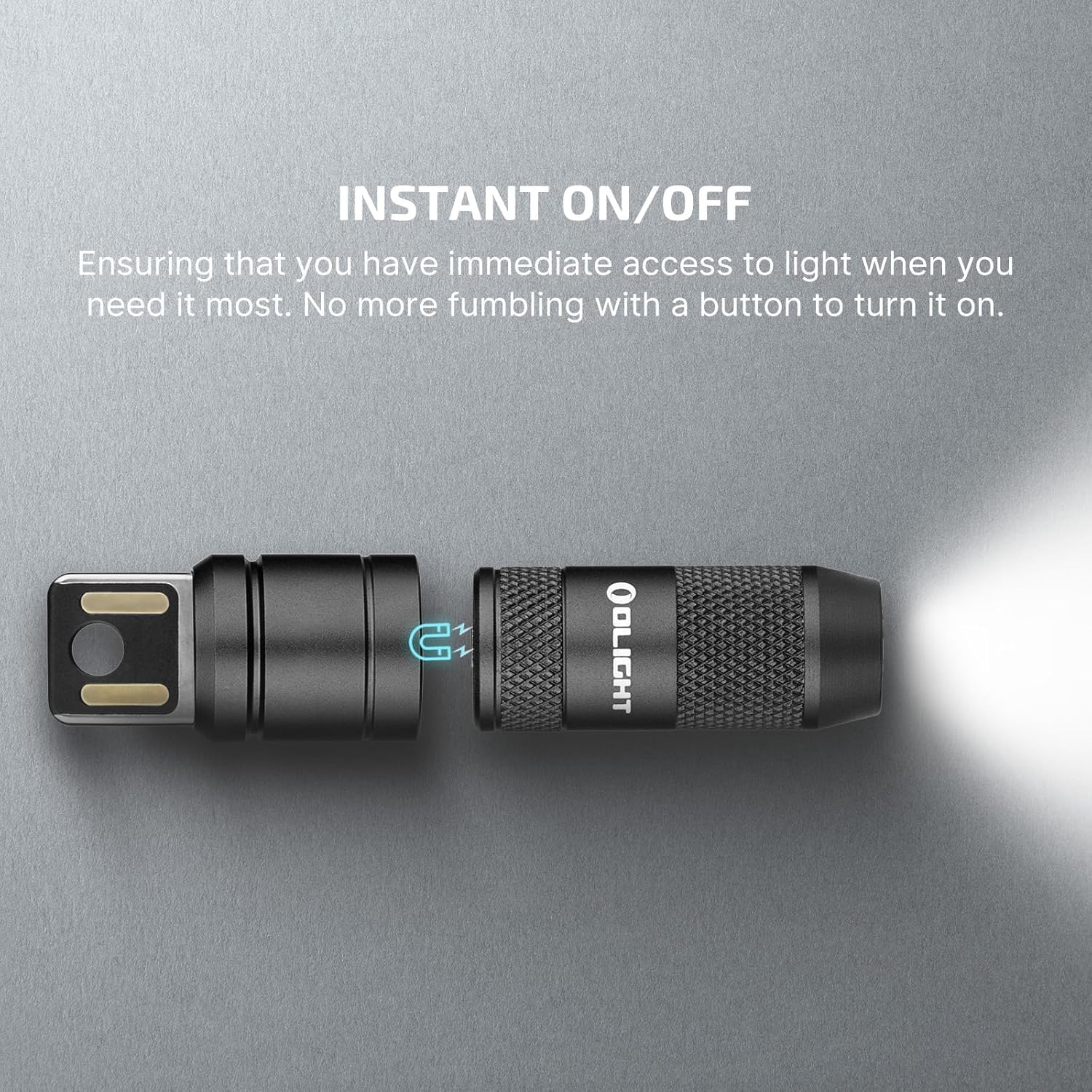 OLIGHT IMINI 2 EDC Rechargeable Keychain Flashlight, 50 Lumens Compact and Portable Mini LED Keyring Lights with Built-in Battery Ideal for Everyday Carry and Emergencies (Black) - Image 4
