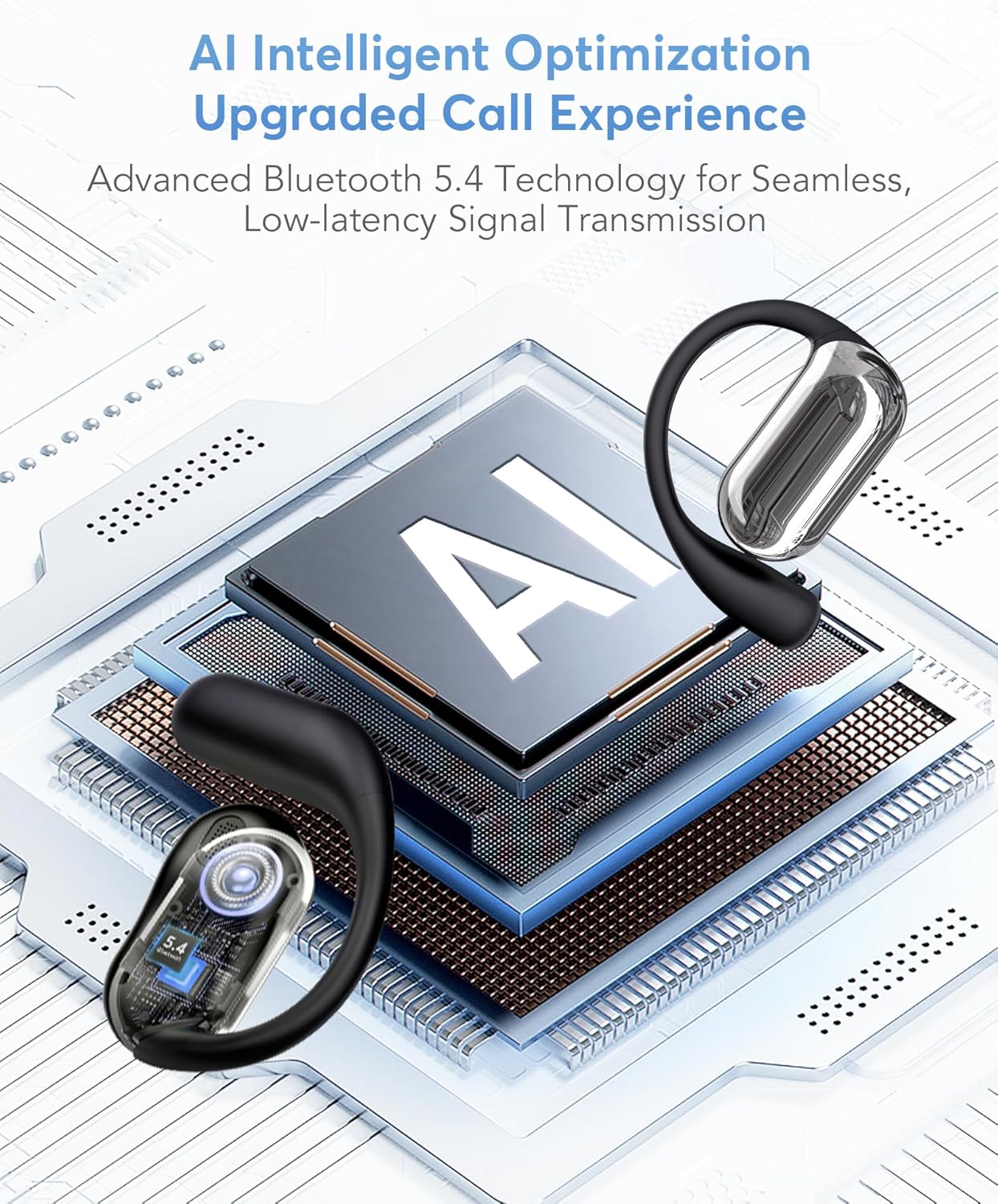 AI Language Translation Earbuds Real-Time, 144 Languages & Accents, Audifonos Traductores Inglés Español, Compatible with iOS & Android, Ideal for Travel, Business, Learning (Deep Black) - Image 3