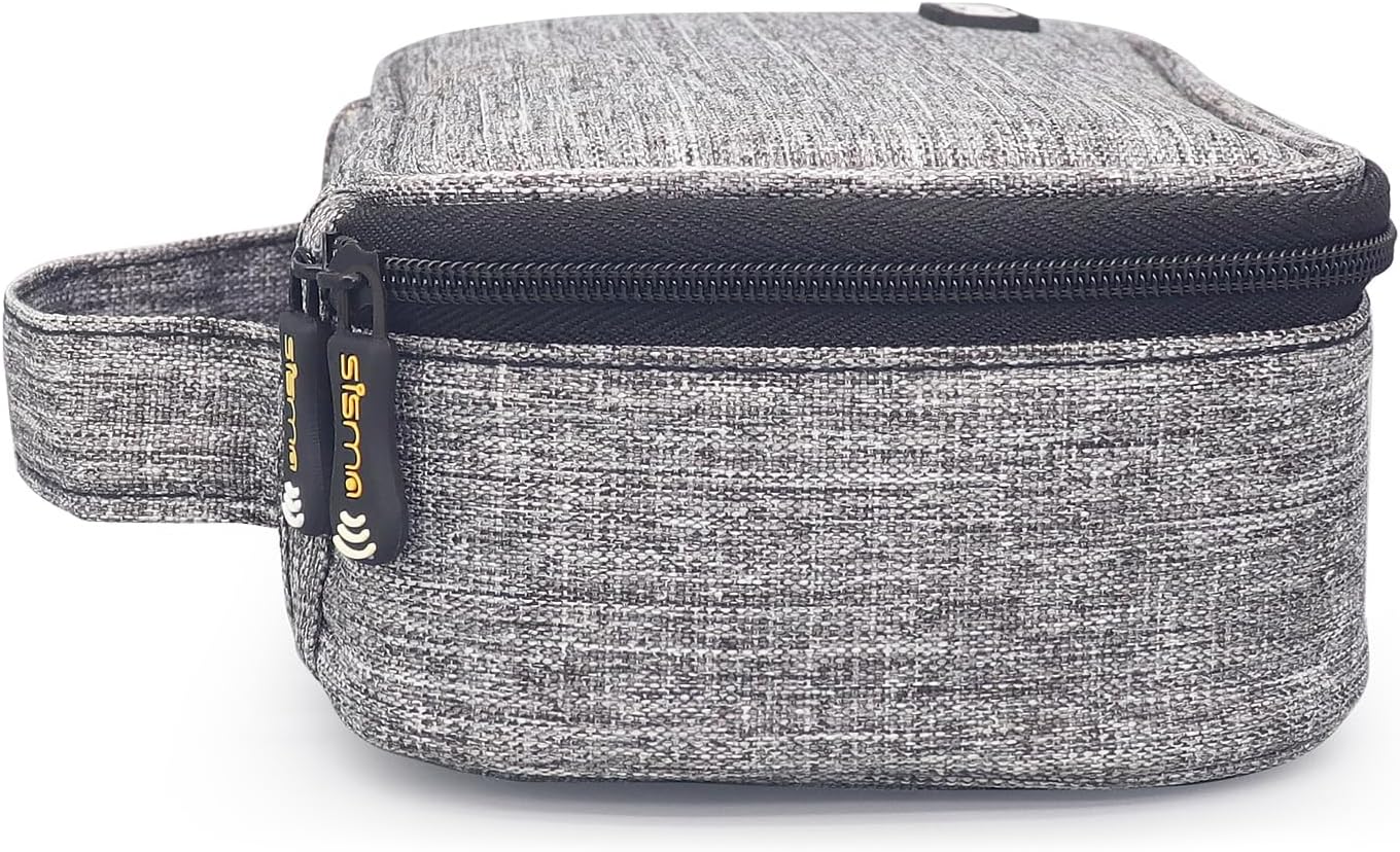 sisma Electronics Cords Organizer Tech Accessories Storage Case Travel Small Carrying Bag for Charging Cables Adapter USB Plugs Power Cord Leads - Grey 1680d - Image 8