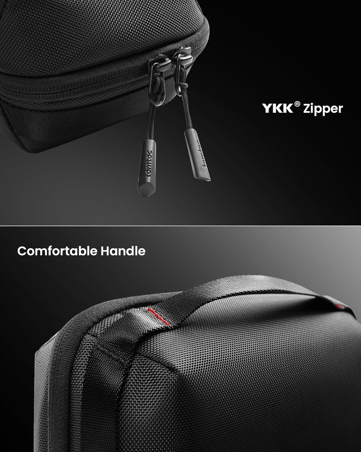 tomtoc Electronic Organizer Accessory Pouch for MacBook Charger, Cables, Power Bank, Hard Drive, Cords, Water-resistant Storage Bag with Removable Card Slots for USB Adapter, Memory Card, Black - Image 6
