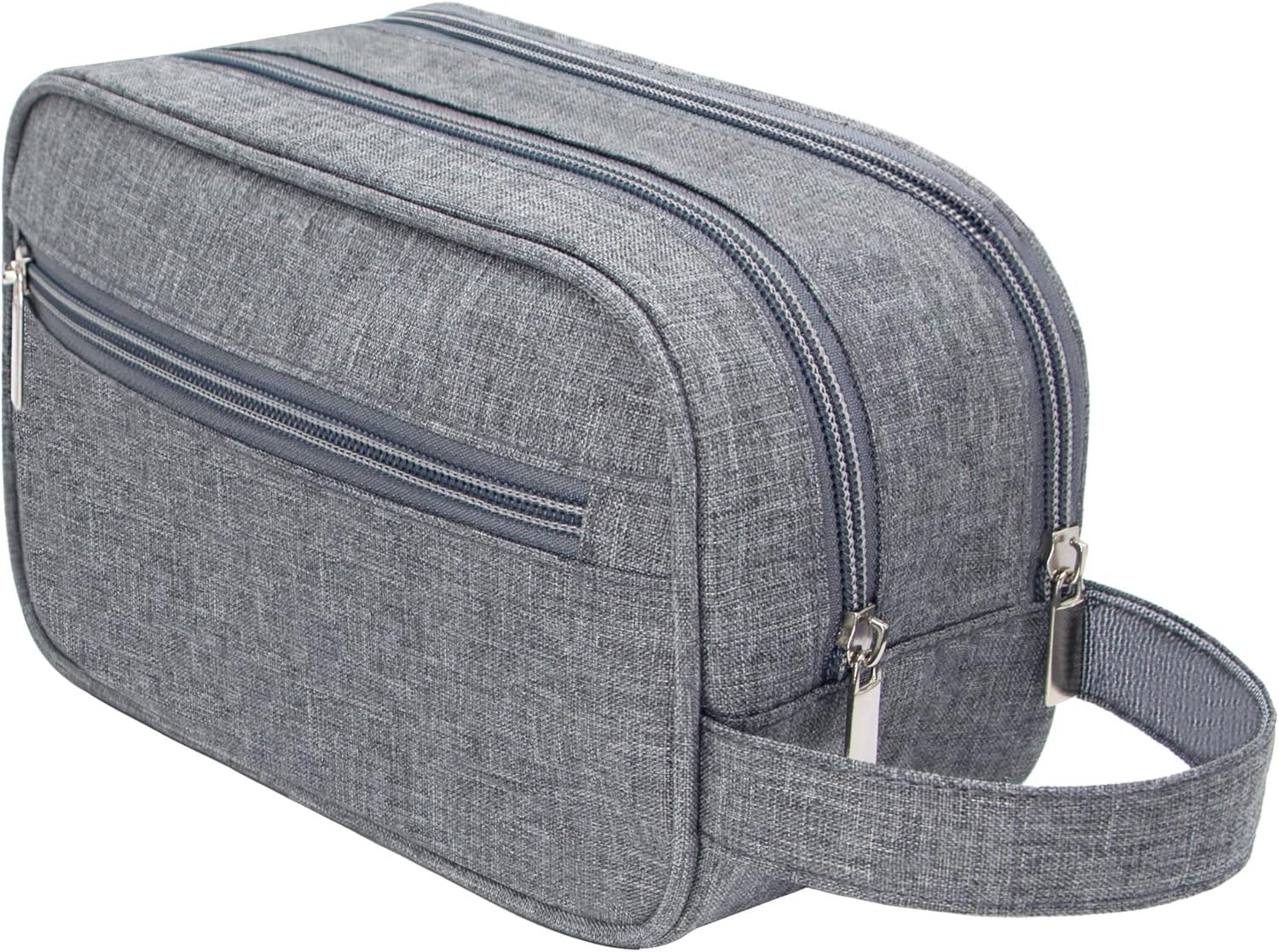 Travel Toiletry Bag for Men Hanging Dopp Kit Waterproof Shaving Bag Dry and Wet Dry Wet Separate Men Accessories Travel Pouch (B-Grey)